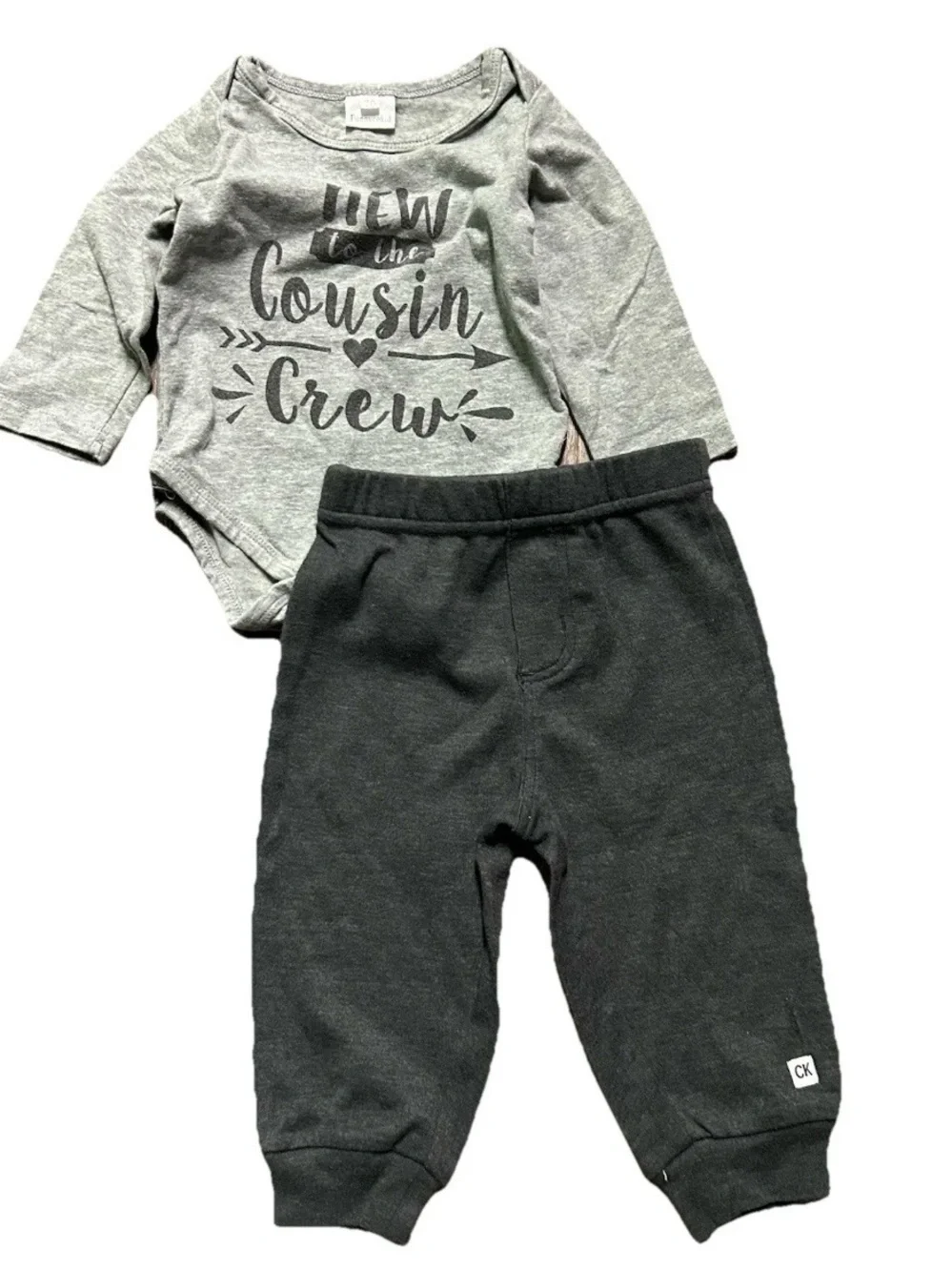Baby Clothing Fleece Lined Jeans Gap Calvin Klein Cousin Crew Size 6-9 Months